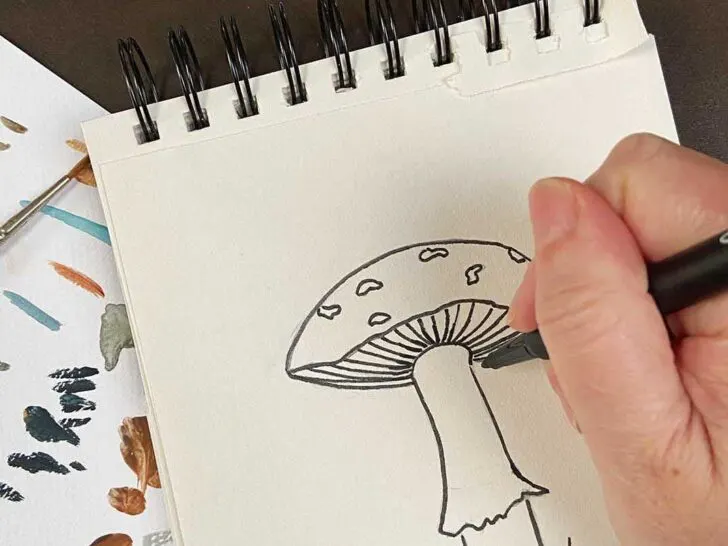 How to draw mushrooms feature