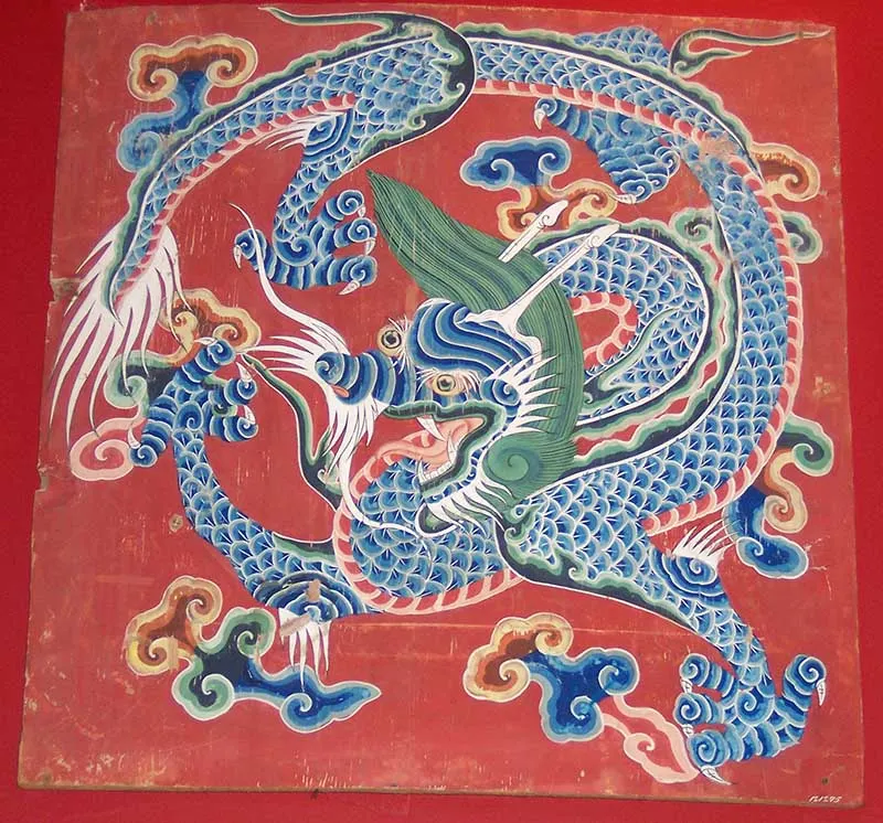 Tibetan dragon art
