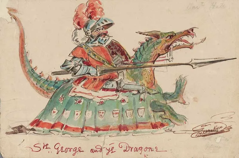 Vintage dragon pictures George and the Dragon