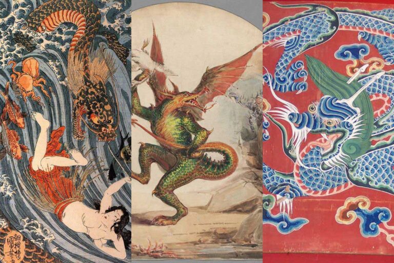 Vintage dragon pictures pin