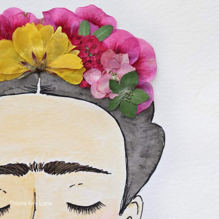 Image for Mixed Media Art With Pressed Flowers