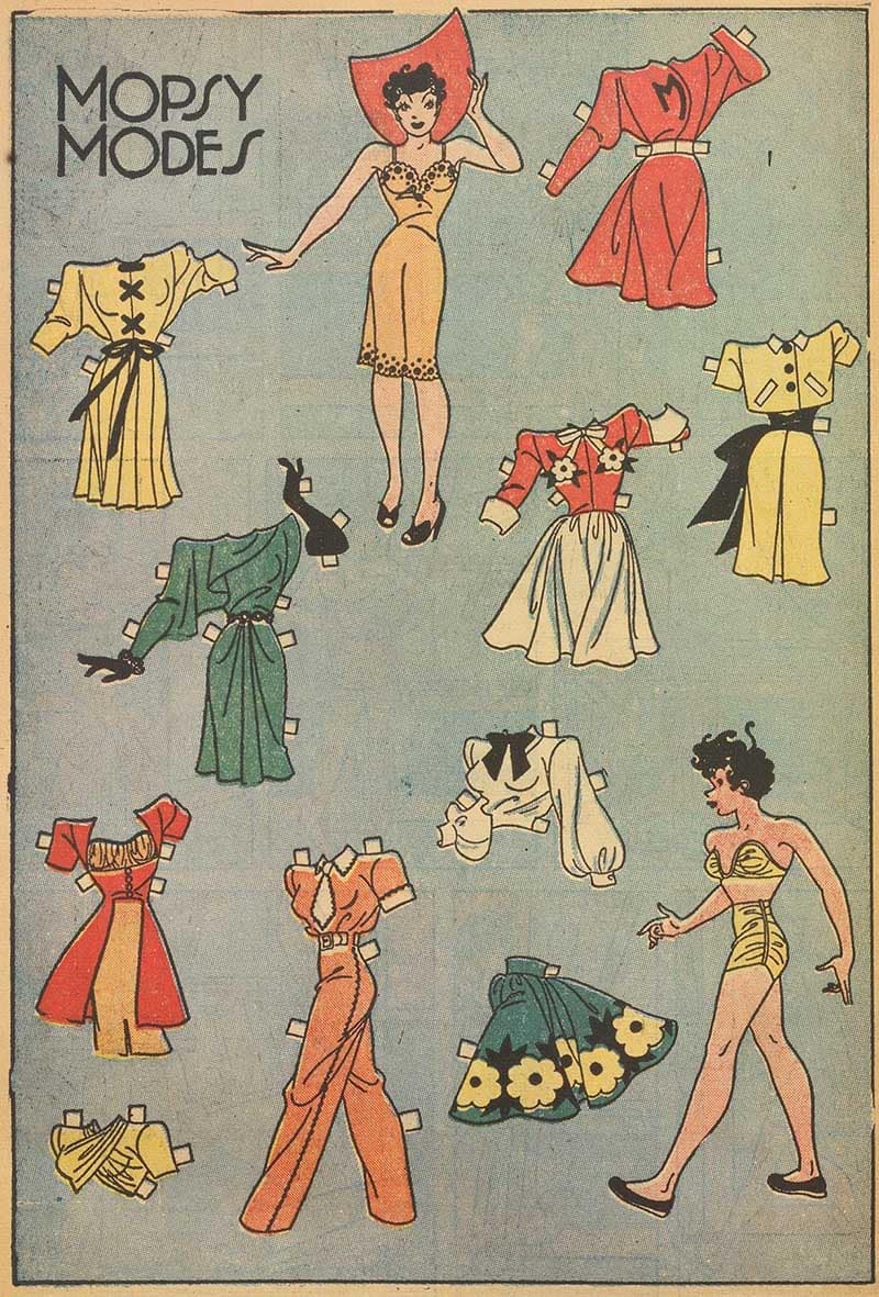 vintage paper dolls 1950s fashion