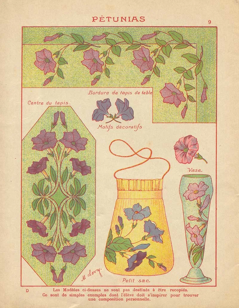 petunia art nouveau patterns