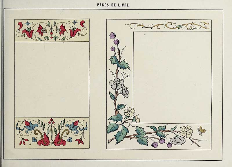 Page borders French Art Nouveau style