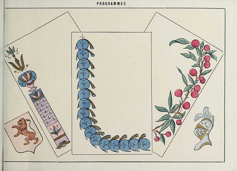Vintage French decorative boarders for Programmes Art Nouveau