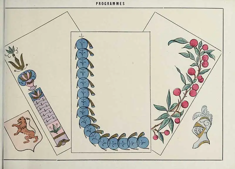 Vintage French decorative boarders for Programmes Art Nouveau