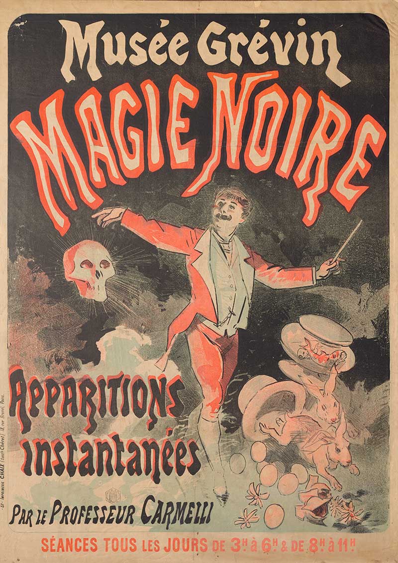 Vintage French poster for a black magic show