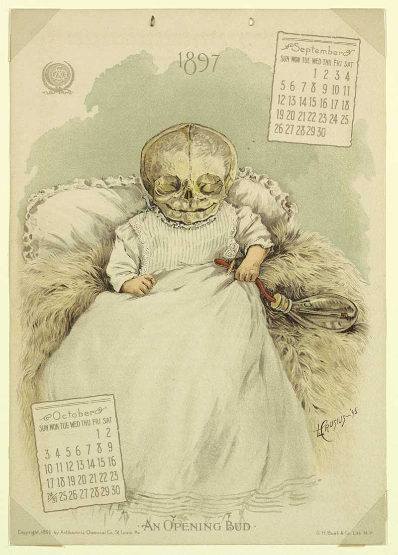 Antikamnia spooky Halloween image baby skeleton