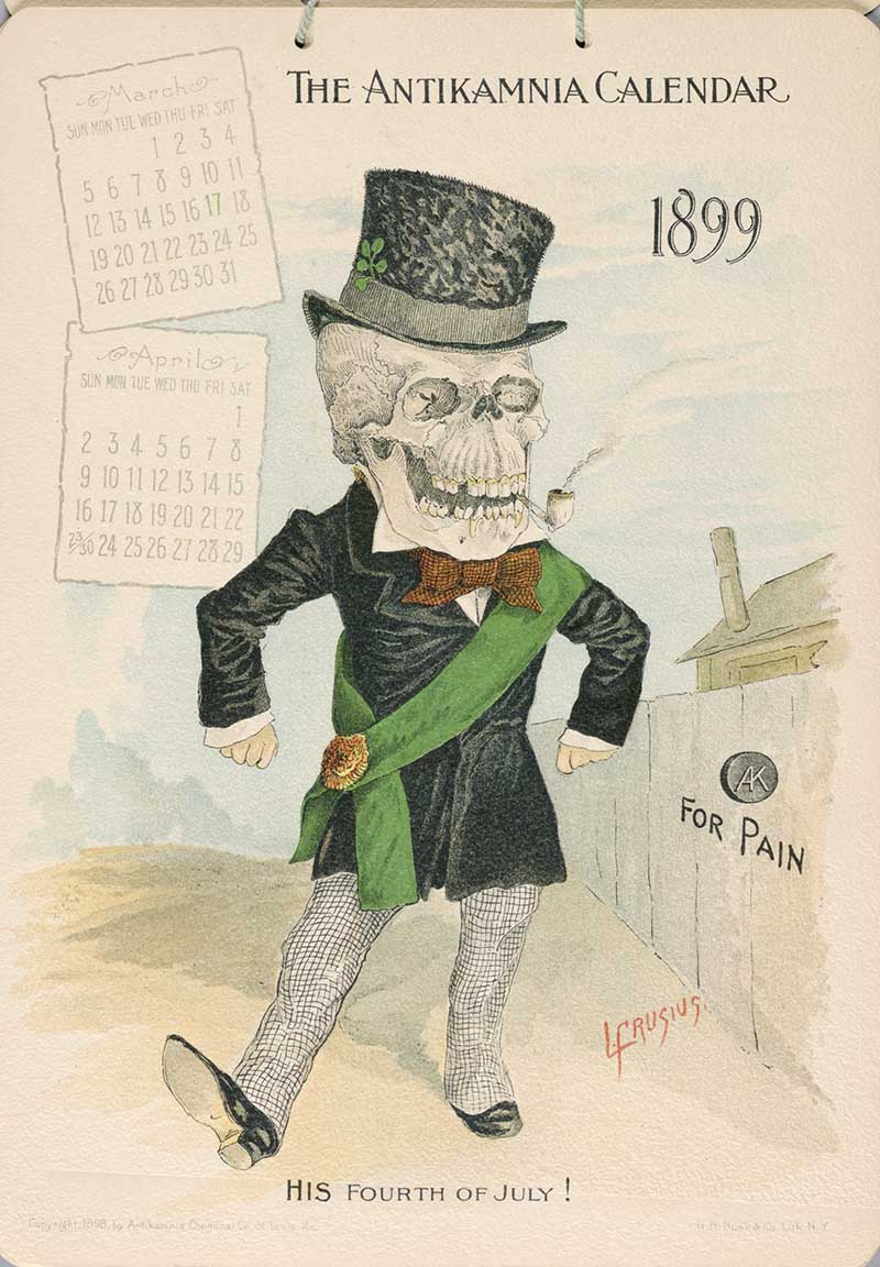 Irish Gentleman skeleton, His fourth of July