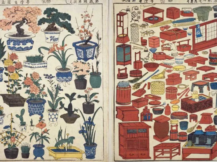 2 vintage japanese toy posters plants and tools feature image