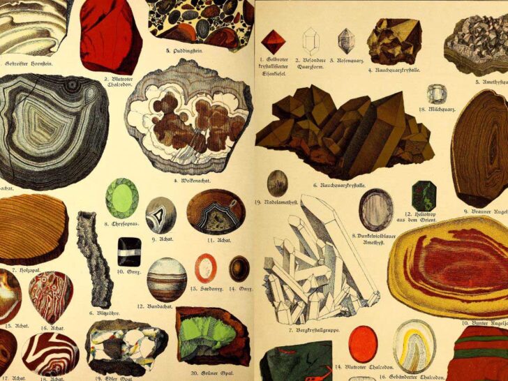Collection of 19th century minerals for a feature image