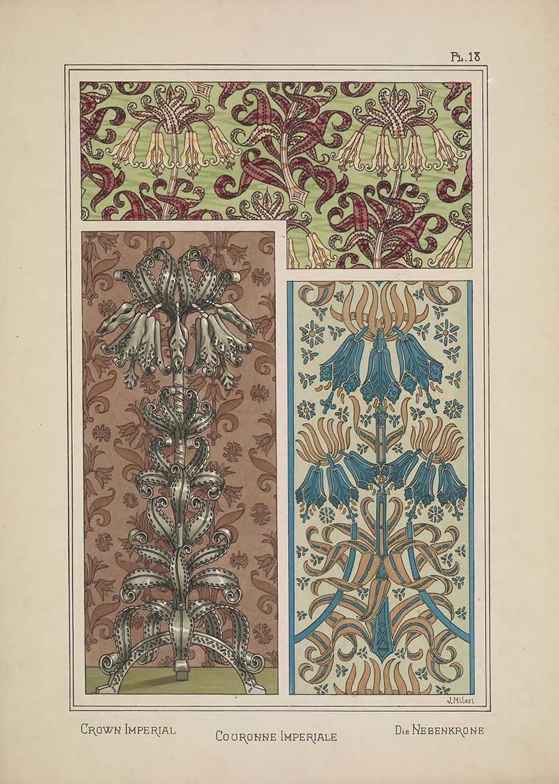 Crown Imperial Patterns 2 Art Nouveau Eugene Grasset Art Nouveau pattern design