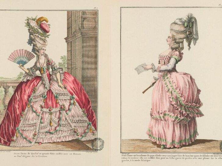 Vintage French fashion prints feature
