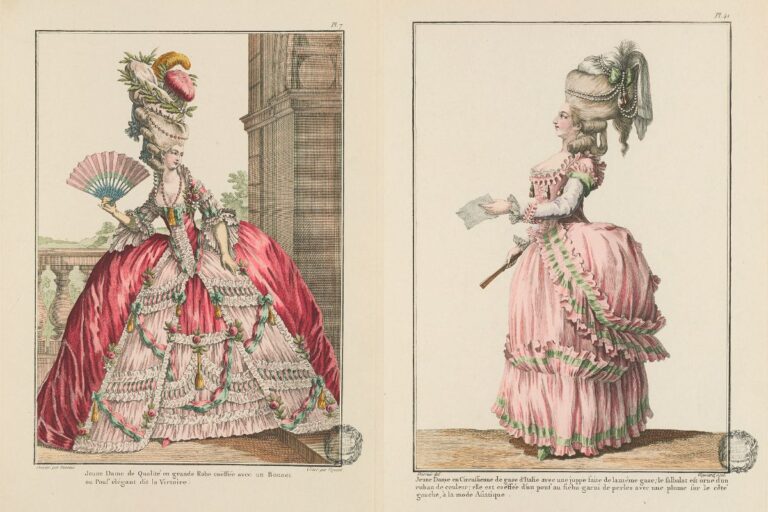 Vintage French fashion prints feature