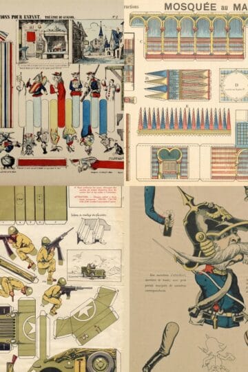 vintage paper models