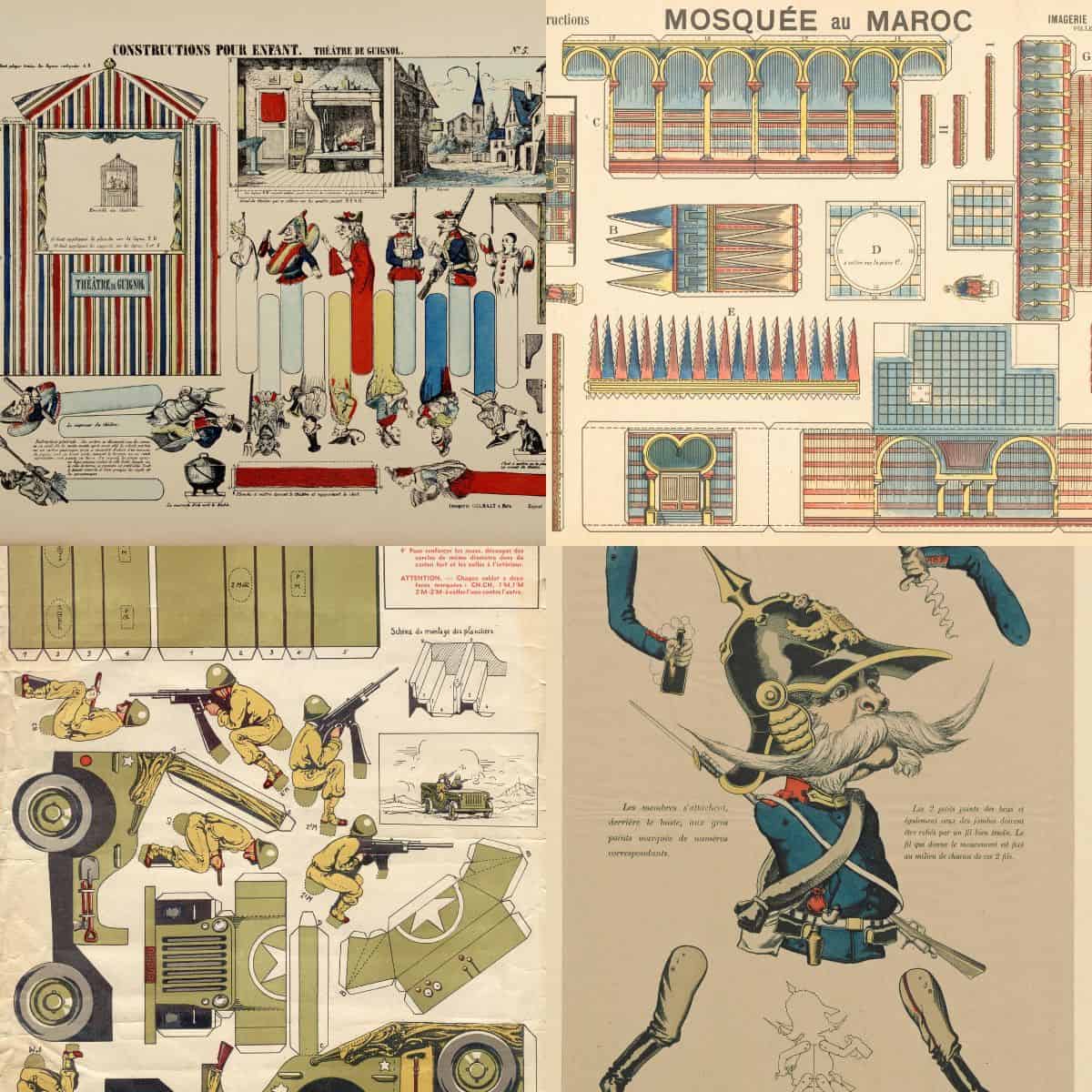 vintage paper models